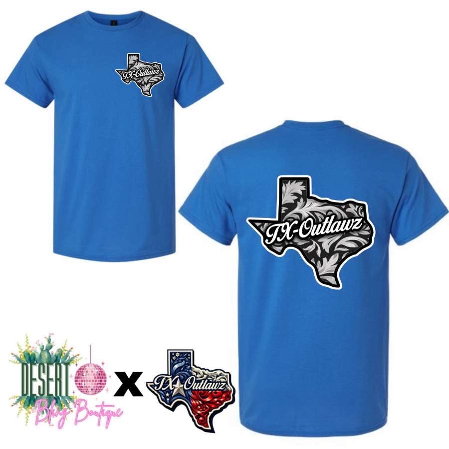 Black and white T.O logo tee