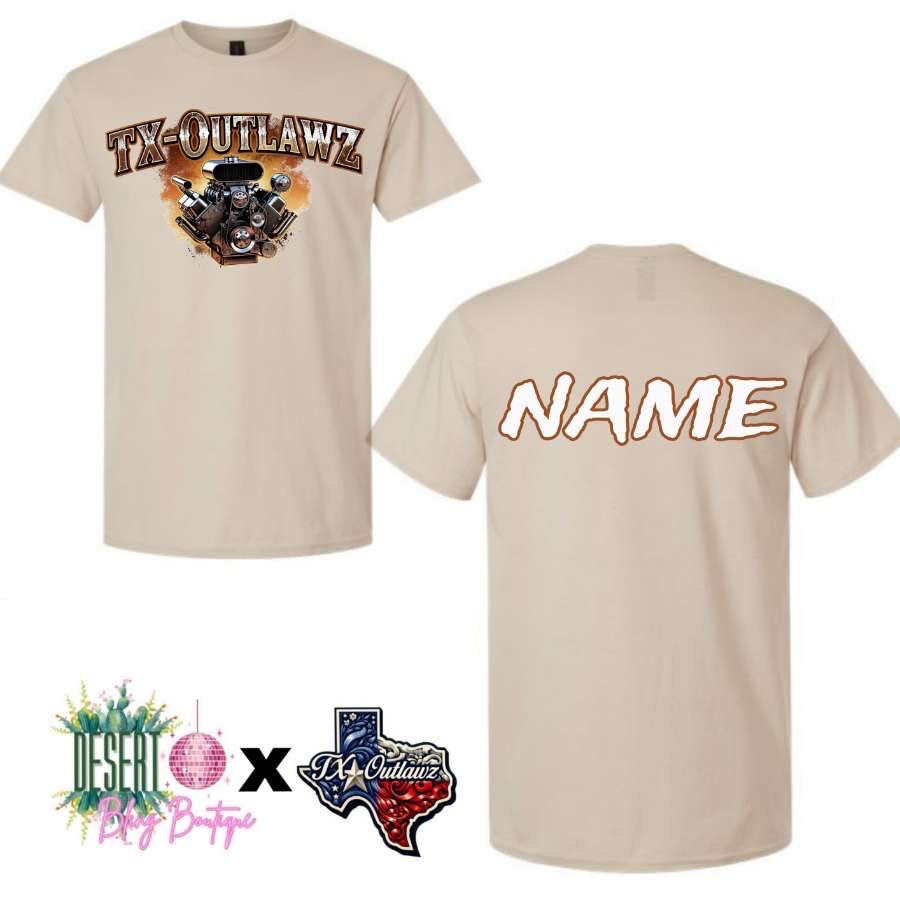 Brown custom T.O Tee